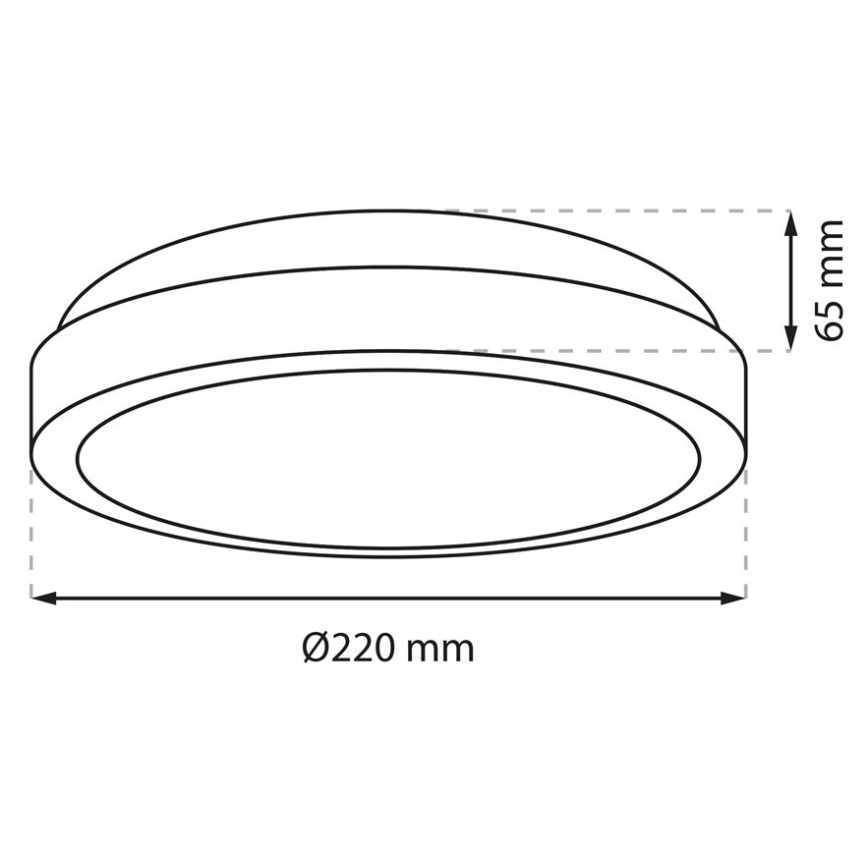 Світлодіодний стельовий світильник для ванної кімнати LED/18W/230V IP65 золотий