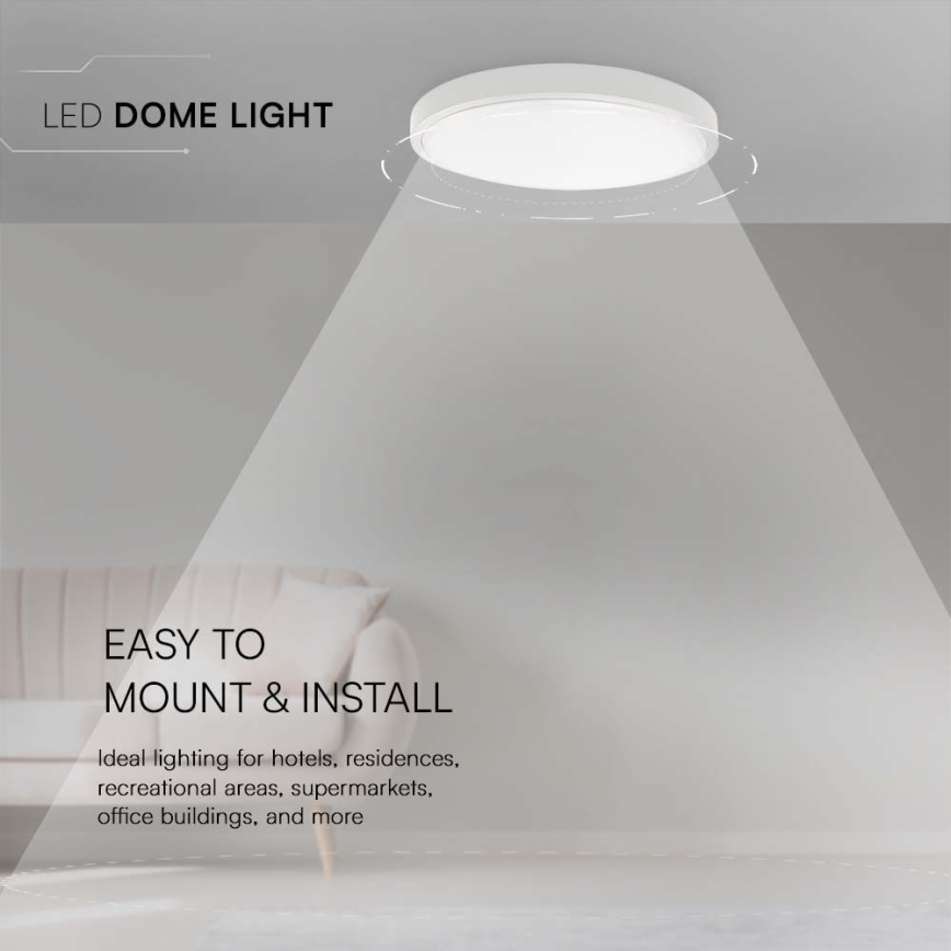Світлодіодний стельовий світильник для ванної кімнати LED/24W/230V 4000K IP44 білий