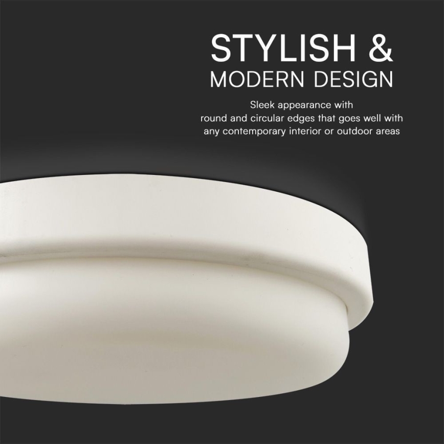 Світлодіодний стельовий світильник для ванної кімнати LED/24W/230V 4000K IP54 діаметр 24 см