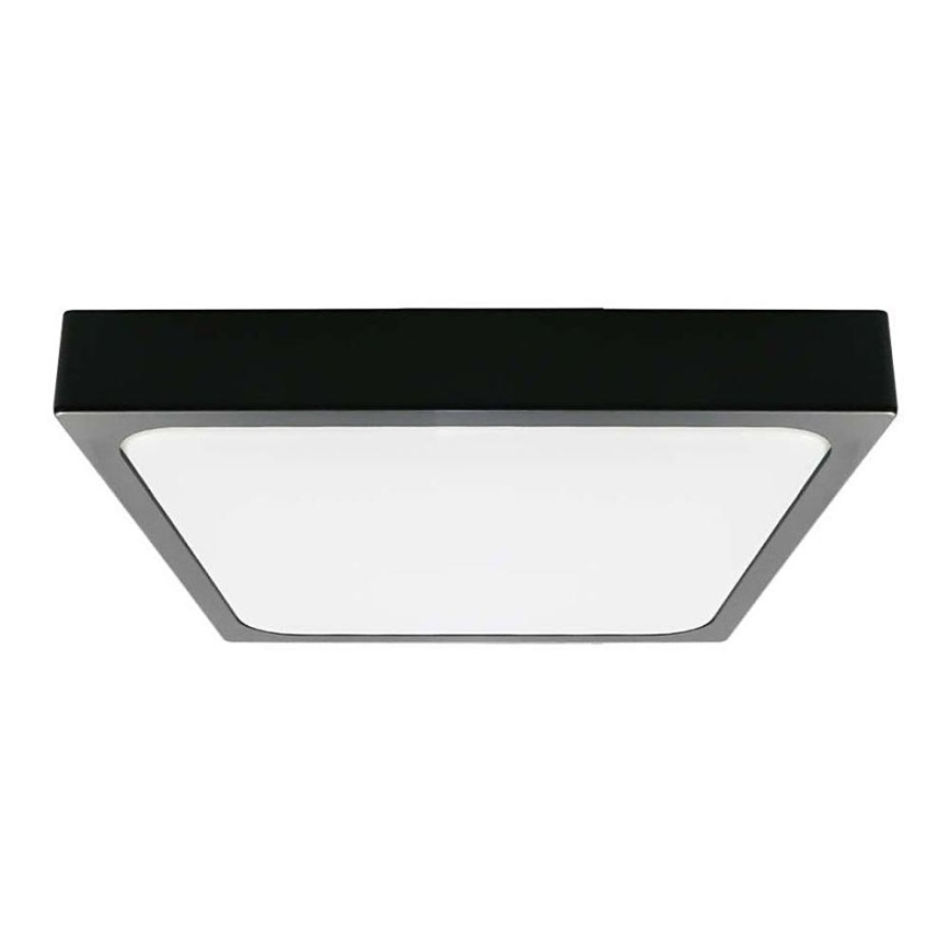 Світлодіодний стельовий світильник для ванної кімнати LED/24W/230V 6500K IP44 29,5x29,5 см чорний