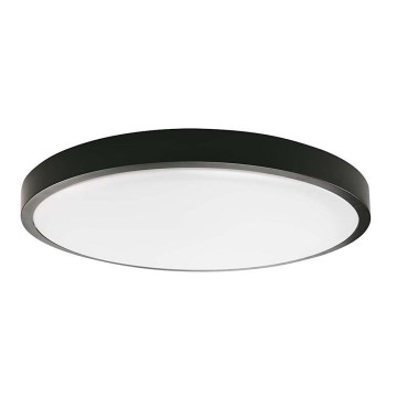 Світлодіодний стельовий світильник для ванної кімнати LED/24W/230V 6500K IP44 діаметр 29,5 см чорний