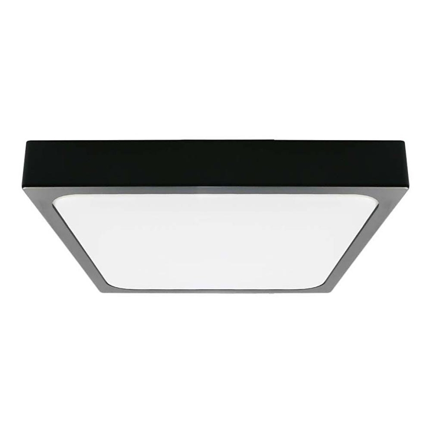 Світлодіодний стельовий світильник для ванної кімнати LED/30W/230V 3000K IP44 42x42 см чорний