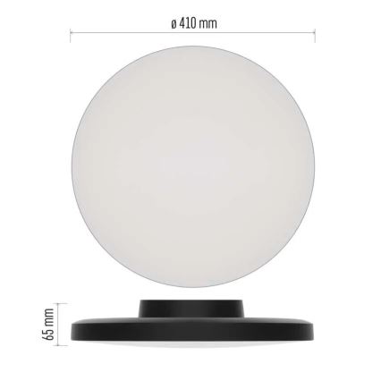 Світлодіодний стельовий світильник для ванної кімнати LED/32W/230V 3000/4000/5700K IP55 чорний