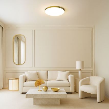 Світлодіодний стельовий світильник для ванної кімнати MAYA LED/15W/230V діаметр 33 cm IP44 золотий