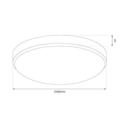Світлодіодний стельовий світильник для ванної кімнати MAYA LED/15W/230V діаметр 33 cm IP44 золотий