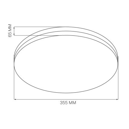 Світлодіодний стельовий світильник для ванної кімнати MOON LED/18W/230V чорний IP44