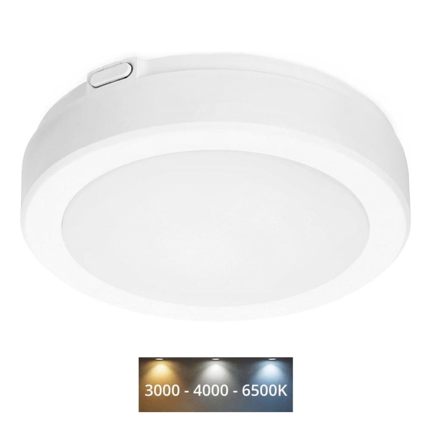 Світлодіодний стельовий світильник для ванної кімнати NAIROS LED/12W/230V 3000/4000/6500K IP65 діаметр 20 см білий