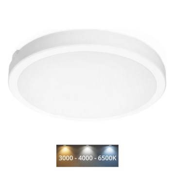 Світлодіодний стельовий світильник для ванної кімнати NAIROS LED/36W/230V 3000/4000/6500K IP65 діаметр 40 см білий