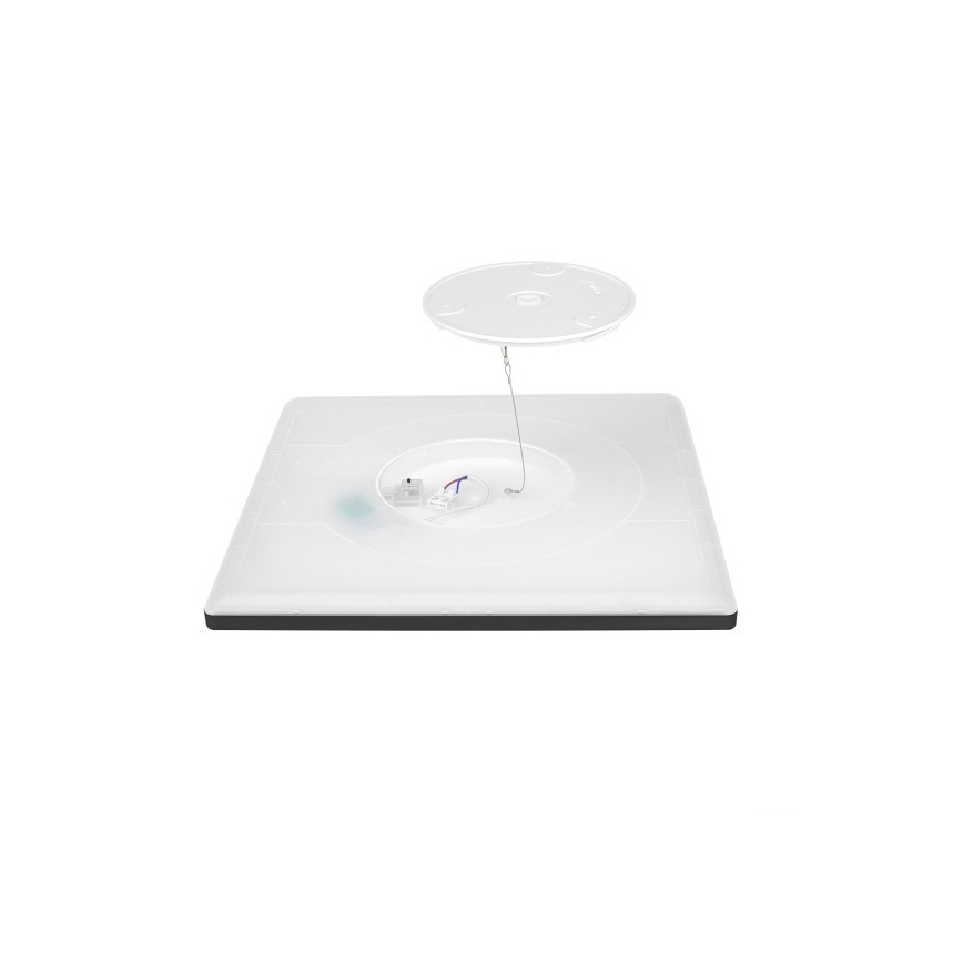 Світлодіодний стельовий світильник для ванної кімнати NIVERA LED/12W/230V IP54 3000/4000/6000K 22,5x22,5 см чорний