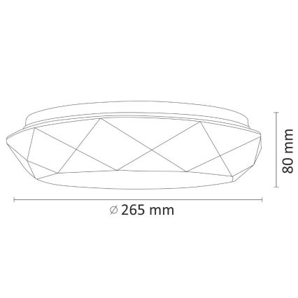 Світлодіодний стельовий світильник для ванної кімнати SELINA LED/12W/230V IP44
