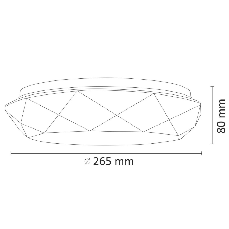 Світлодіодний стельовий світильник для ванної кімнати SELINA LED/12W/230V IP44