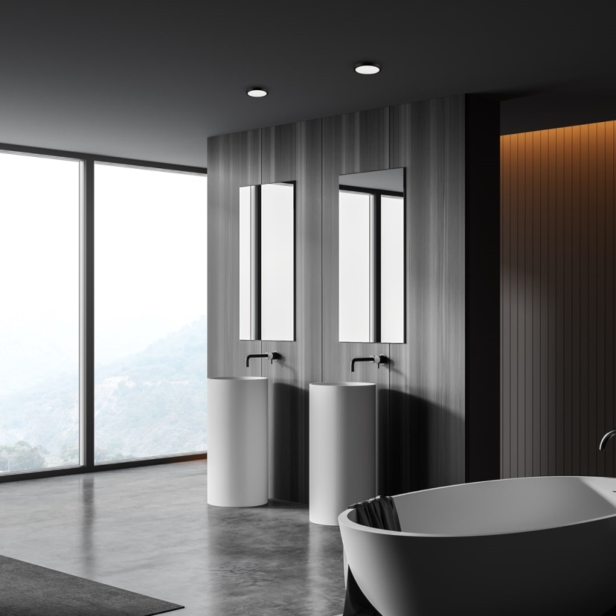 Світлодіодний стельовий світильник для ванної кімнати VERA LED/24W/230V 4000K IP65 чорний