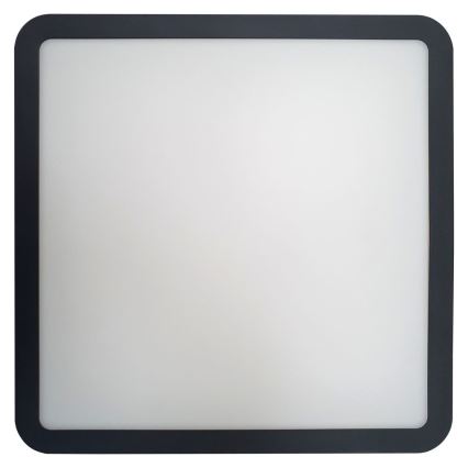 Світлодіодний стельовий світильник для ванної кімнати з датчиком ELLÉ LED/24W/230V 3000/4000/6500K 26x26 см IP54 антрацит