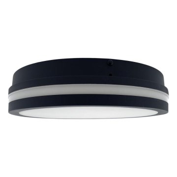 Світлодіодний стельовий світильник для ванної кімнати з датчиком ELLÉ LED/24W/230V 3000/4000/6500K діаметр 26 см IP54 антрацит