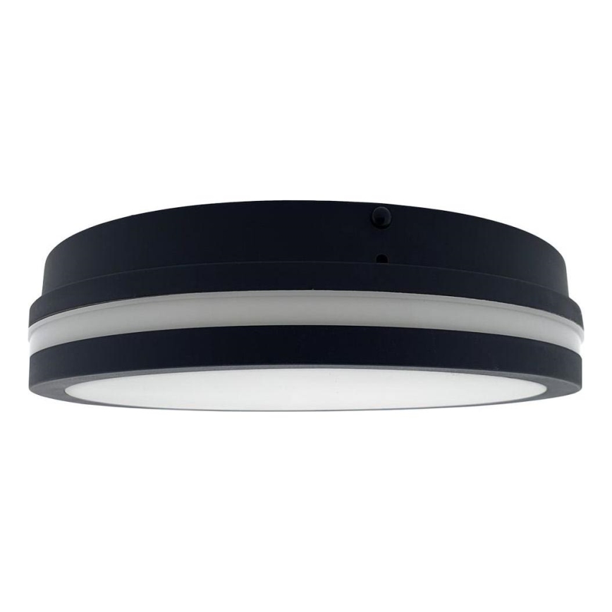 Світлодіодний стельовий світильник для ванної кімнати з датчиком ELLÉ LED/24W/230V 3000/4000/6500K діаметр 26 см IP54 антрацит