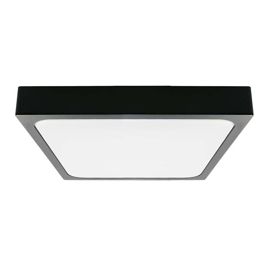 Світлодіодний стельовий світильник для ванної кімнати з датчиком LED/18W/230V 4000K IP44 22,5x22,5 см чорний