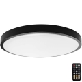 Світлодіодний стельовий світильник для ванної кімнати з датчиком LED/18W/230V 4000K IP44 чорний + пульт дистанційного керування