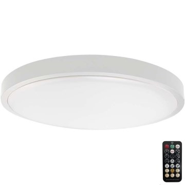 Світлодіодний стельовий світильник для ванної кімнати з датчиком LED/18W/230V 6500K IP44 білий + пульт дистанційного керування