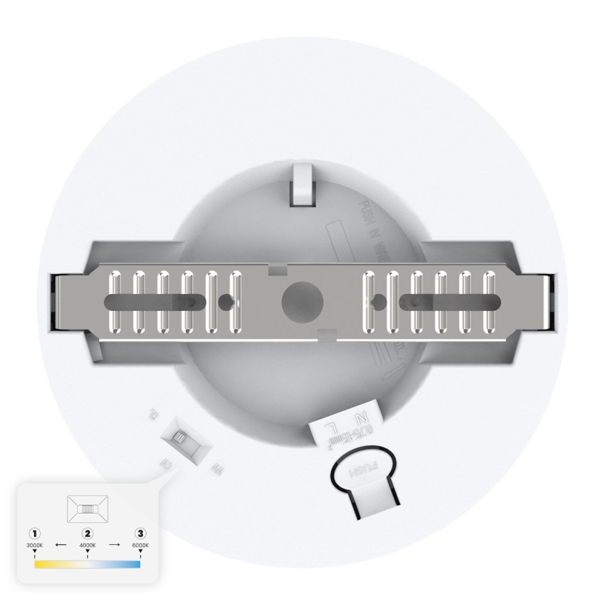 Світлодіодний стельовий світильник EVORA LED/6W/230V 3000/4000/6000K діам. 14 см білий