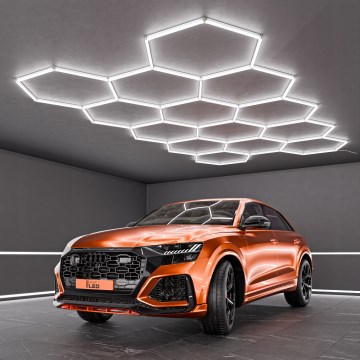 Світлодіодний стельовий світильник ГЕКСАГОН 570W/85-265V 6500K 522x298 см CRI 90 IP44 білий