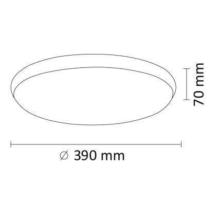 Світлодіодний стельовий світильник KERN LED/24W/230V чорний