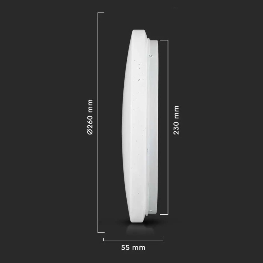Світлодіодний стельовий світильник LED/12W/230V 26см 3000K/4000K/6400K