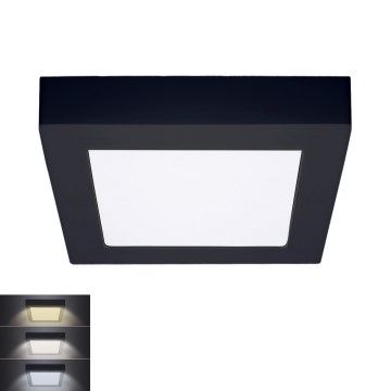Світлодіодний стельовий світильник LED/12W/230V 3000/4000/6000K чорний кутовий