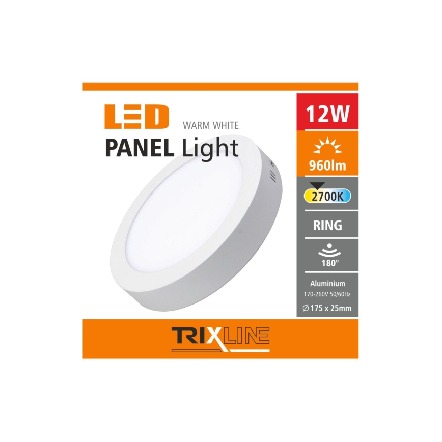 Світлодіодний стельовий світильник LED/12W/230V