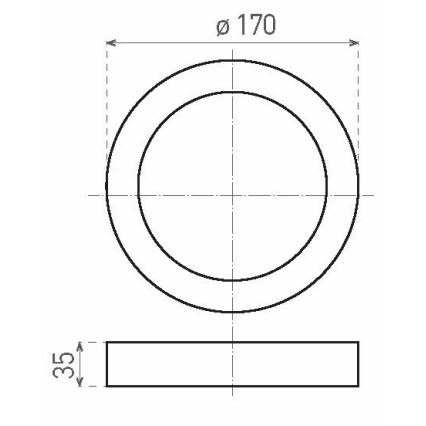 Світлодіодний стельовий світильник LED/12W/230V