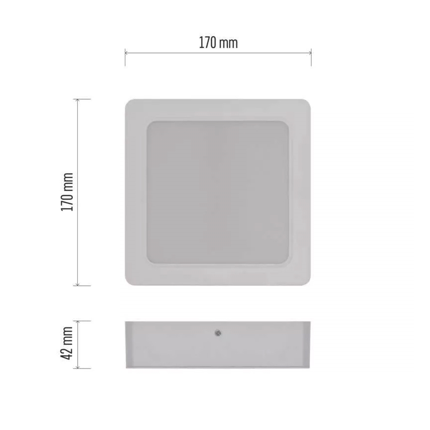Світлодіодний стельовий світильник LED/18W/230V 17x17 см білий