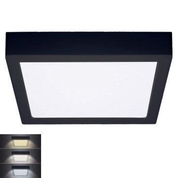 Світлодіодний стельовий світильник LED/24W/230V 3000/4000/6000K чорний кутовий