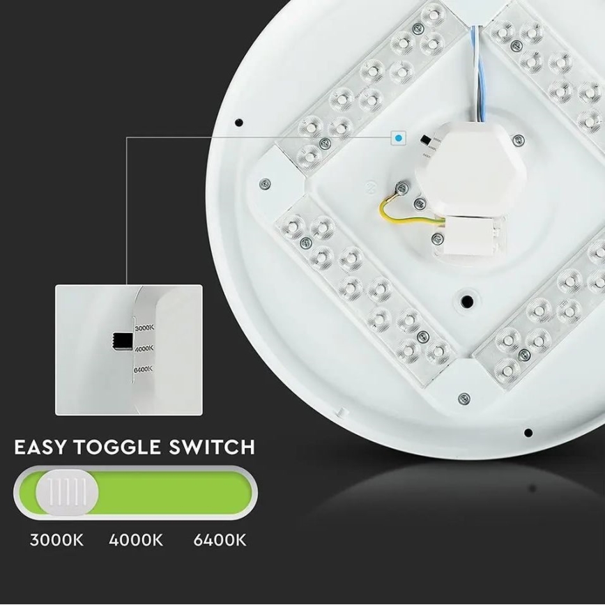 Світлодіодний стельовий світильник LED/24W/230V 35см 3000K/4000K/6400K