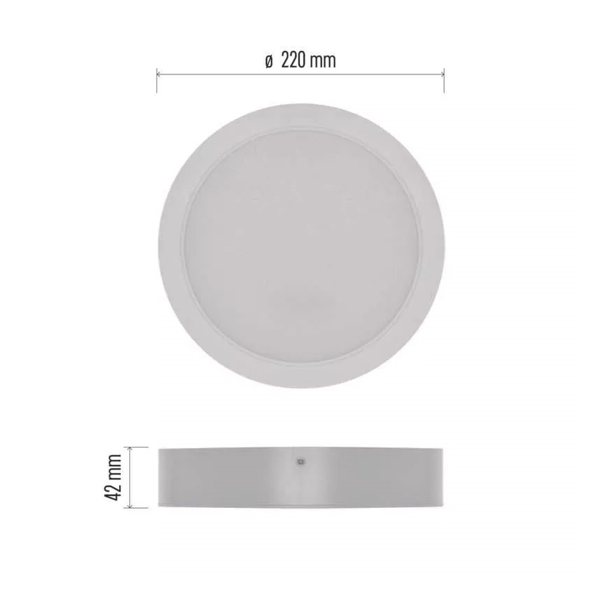 Світлодіодний стельовий світильник LED/24W/230V діаметр 22 см білий
