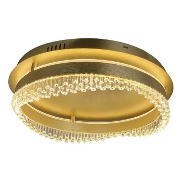 Світлодіодний стельовий світильник LED/36 Вт/230 В, діаметр 43 см, золотистий