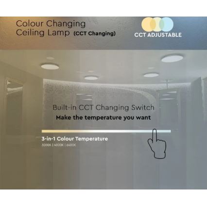 Світлодіодний стельовий світильник LED/36W/230V діаметр 50 см 3000/4000/6400K