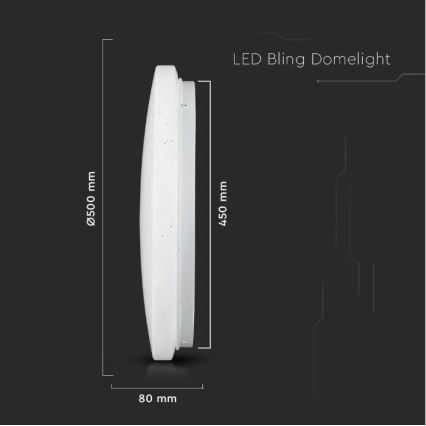 Світлодіодний стельовий світильник LED/36W/230V діаметр 50 см 3000/4000/6400K