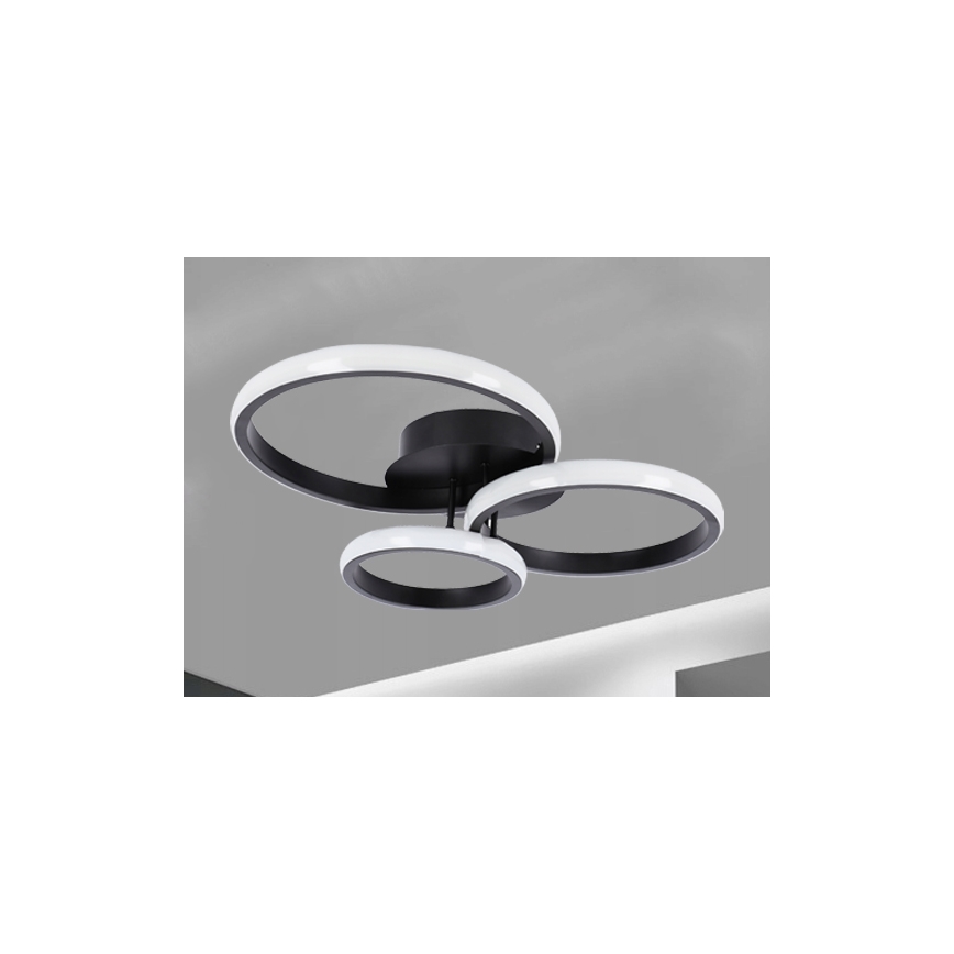 Світлодіодний стельовий світильник LED/38 Вт/230 В чорний