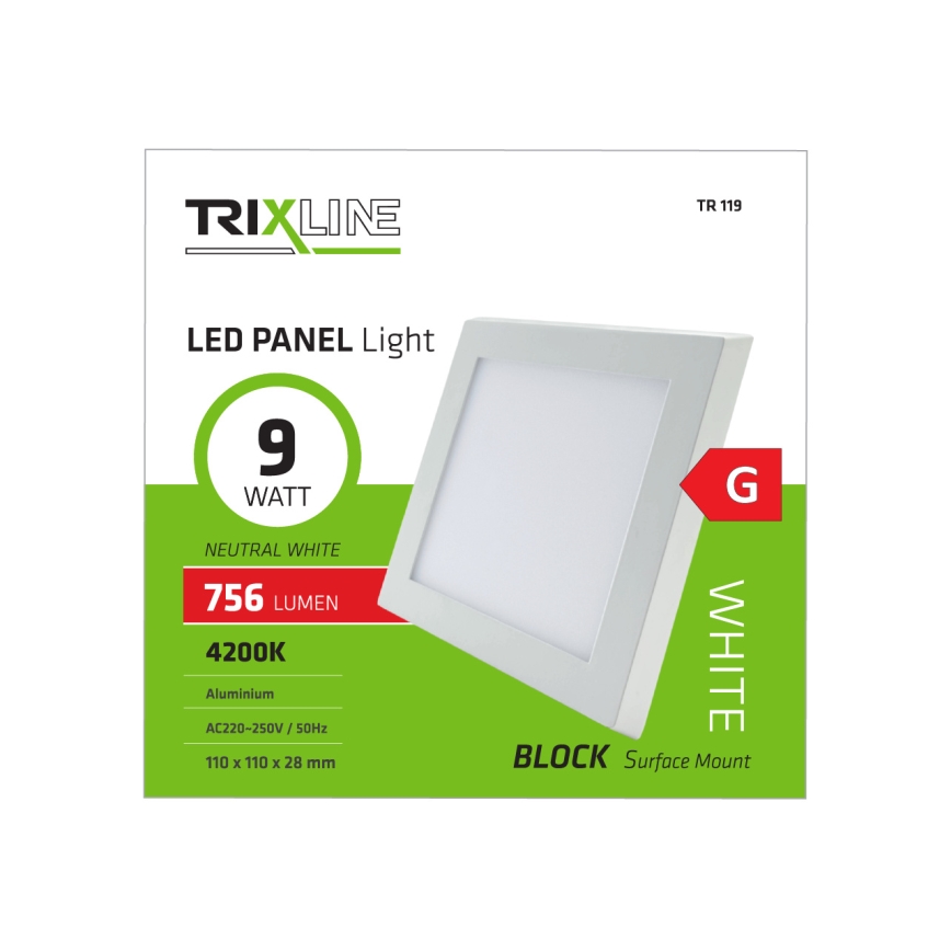 Світлодіодний стельовий світильник LED/9W/230V 4200K