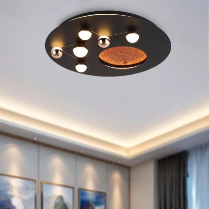 Світлодіодний стельовий світильник MARS LED/48W/230V 3000K чорний