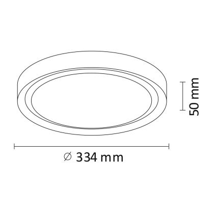 Світлодіодний стельовий світильник PERSE LED/15W/230V чорна