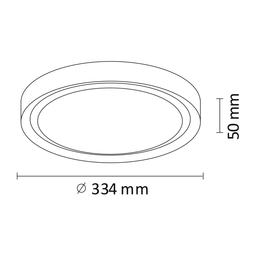 Світлодіодний стельовий світильник PERSE LED/15W/230V чорна