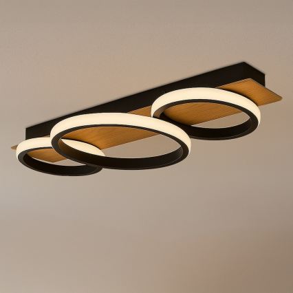 Світлодіодний стельовий світильник РОВЕНА 18 Вт/230 В чорний/коричневий