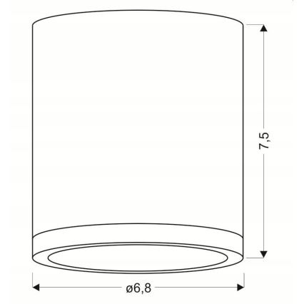 Світлодіодний стельовий світильник TUBA LED/5W/230V біла/бежева