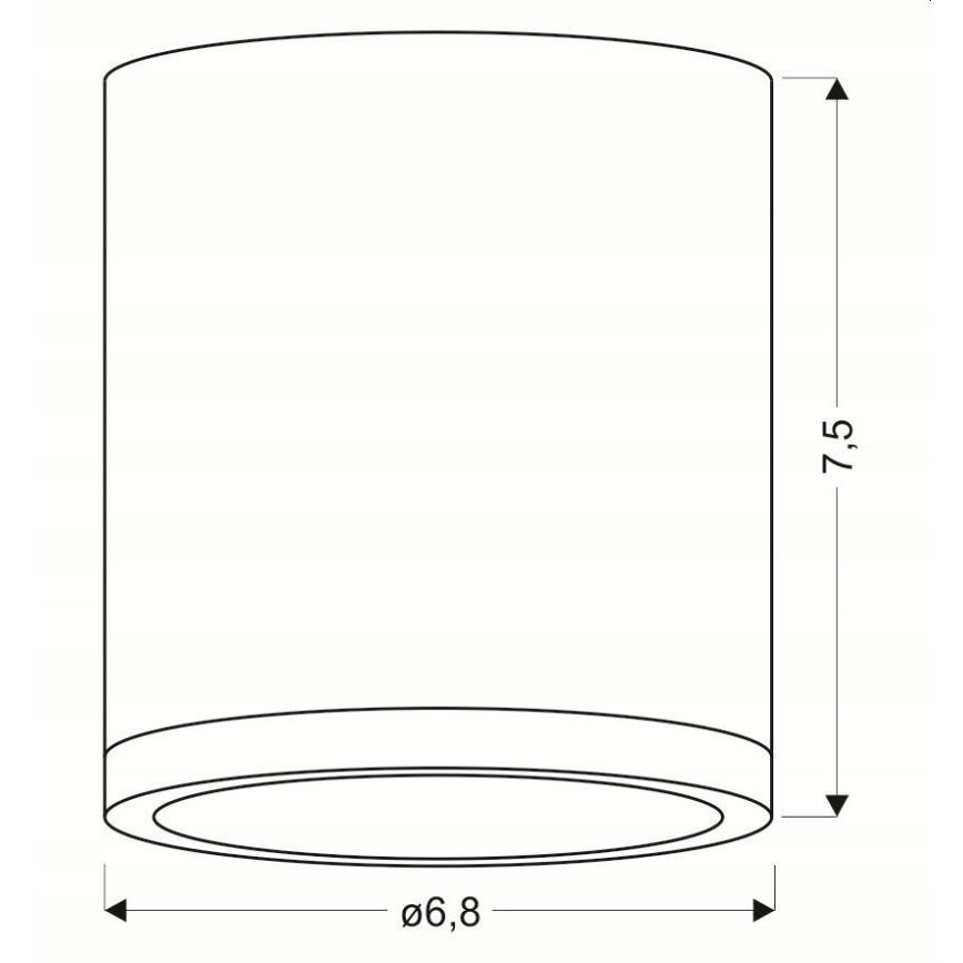Світлодіодний стельовий світильник TUBA LED/5W/230V біла/бежева