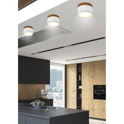 Світлодіодний стельовий світильник TUBA LED/9W/230V біла/бежева