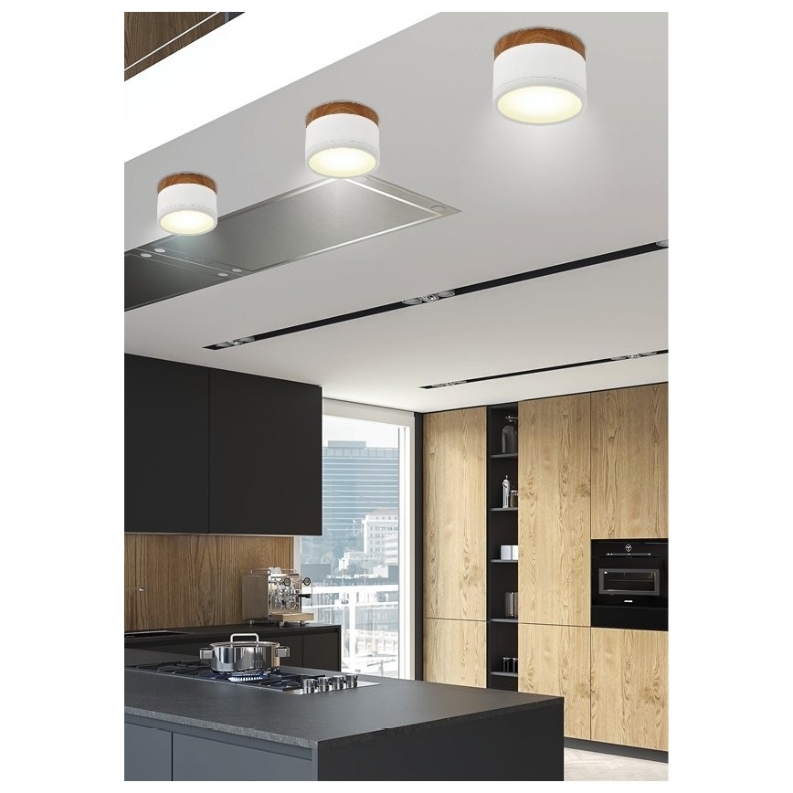 Світлодіодний стельовий світильник TUBA LED/9W/230V біла/бежева