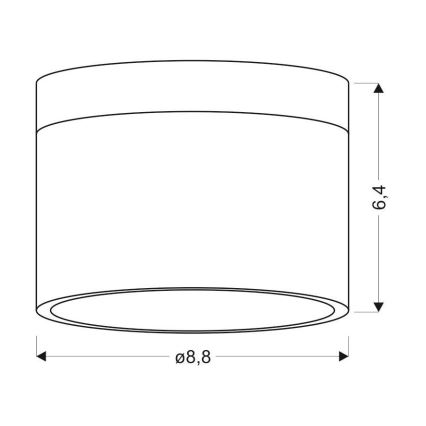 Світлодіодний стельовий світильник TUBA LED/9W/230V біла/бежева