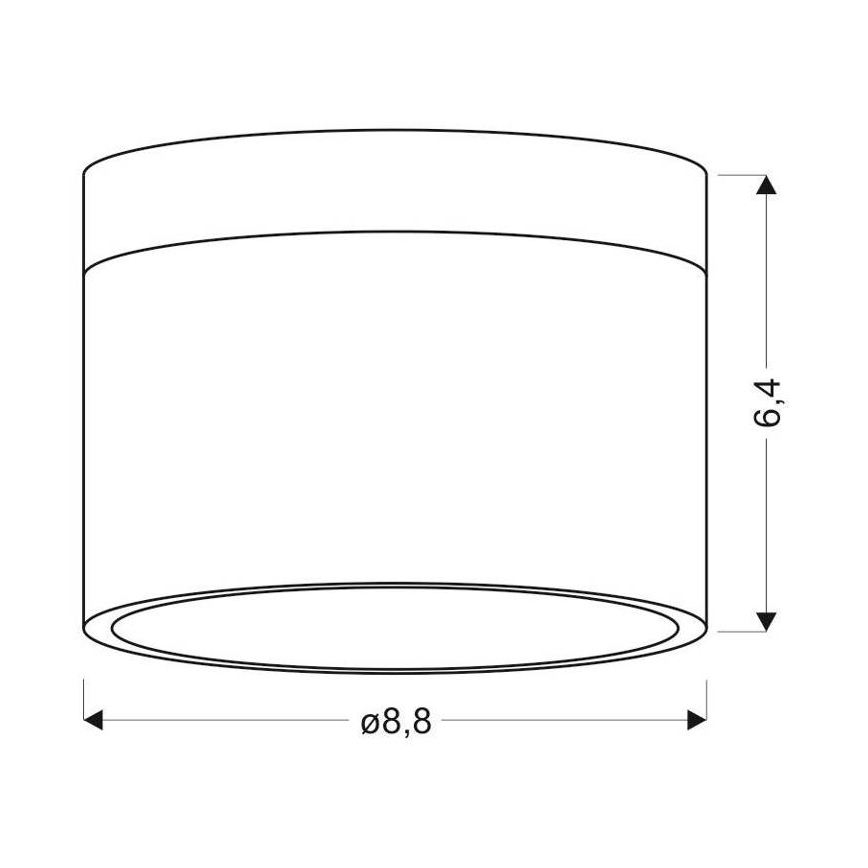 Світлодіодний стельовий світильник TUBA LED/9W/230V біла/бежева