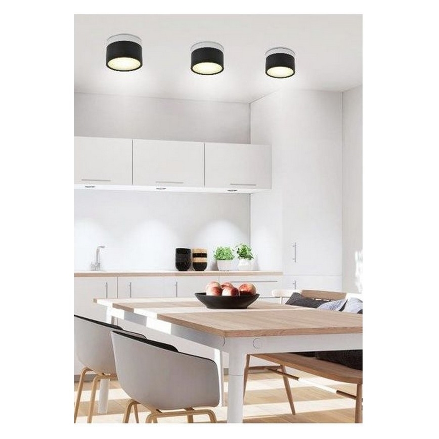 Світлодіодний стельовий світильник TUBA LED/9W/230V біла/чорна