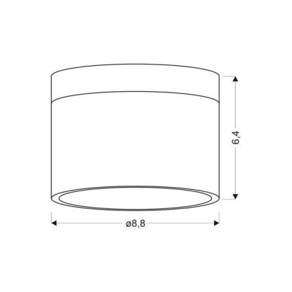 Світлодіодний стельовий світильник TUBA LED/9W/230V біла/чорна
